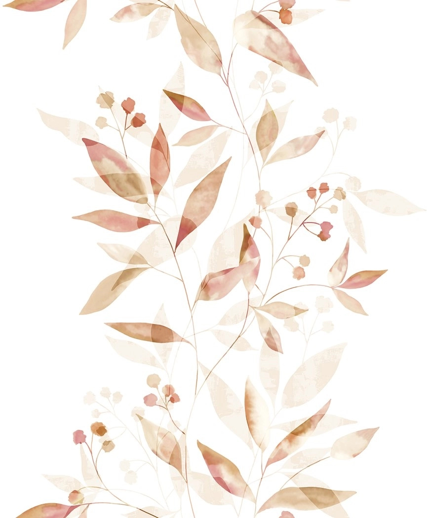 Vinyl dekor tapéta narancs levél mintával