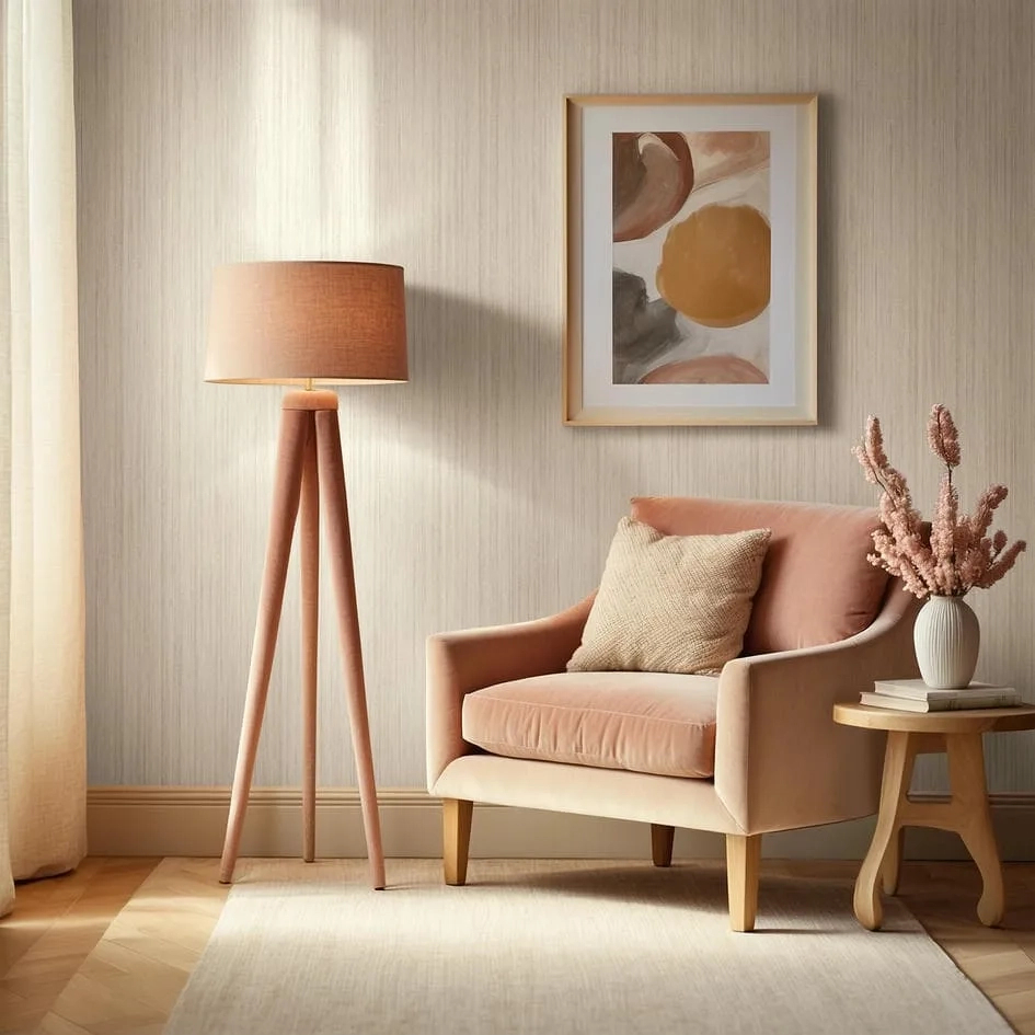 Vinyl dekor tapéta natúr csíkozott mintával