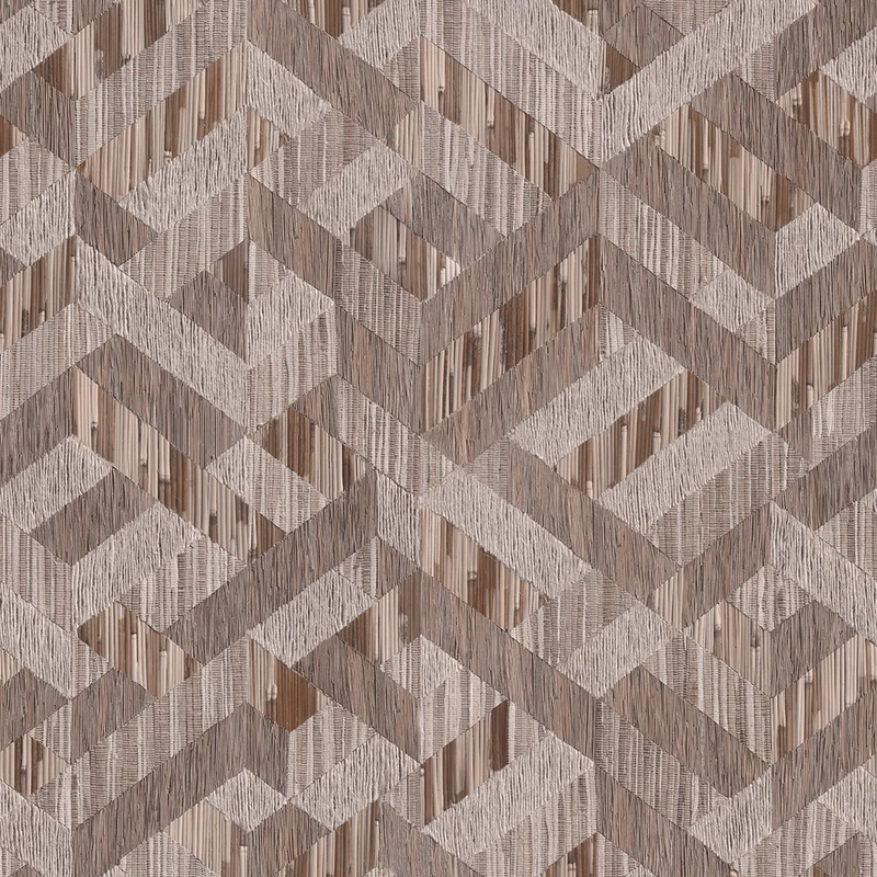 Vinyl dekor tapéta szürkésbarna fahatású geometria mintával