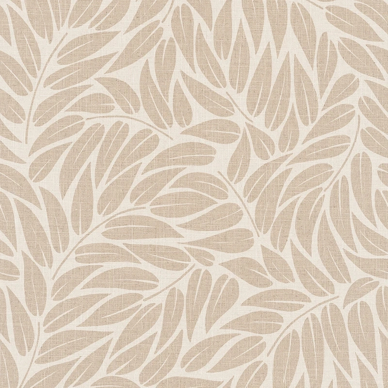 Vinyl dekor tapéta világosbarna levél mintával