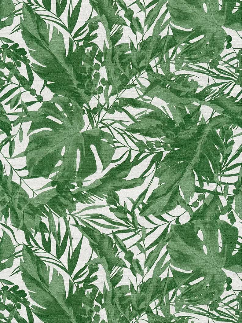 Vinyl dekor tapéta zöld színű levél mintával