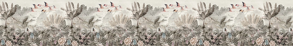 Vinyl fotótapéta botanikus madár mintával egyedi 1000cm X 160cm méretben