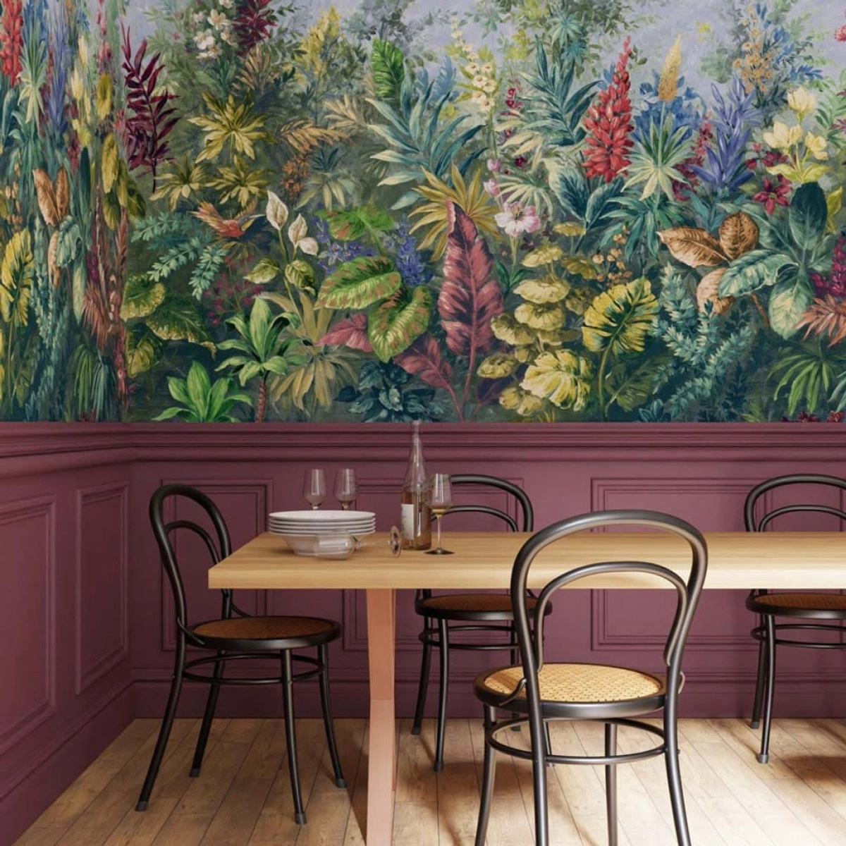 Vinyl poszter tapéta színes bohém dszungel mintával