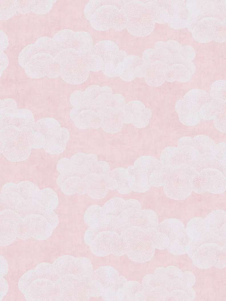 Vinyl gyerek tapéta rózsaszín felhő mintával