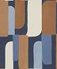 Vinyl tapéta geometrikus mintával kék barna színekkel