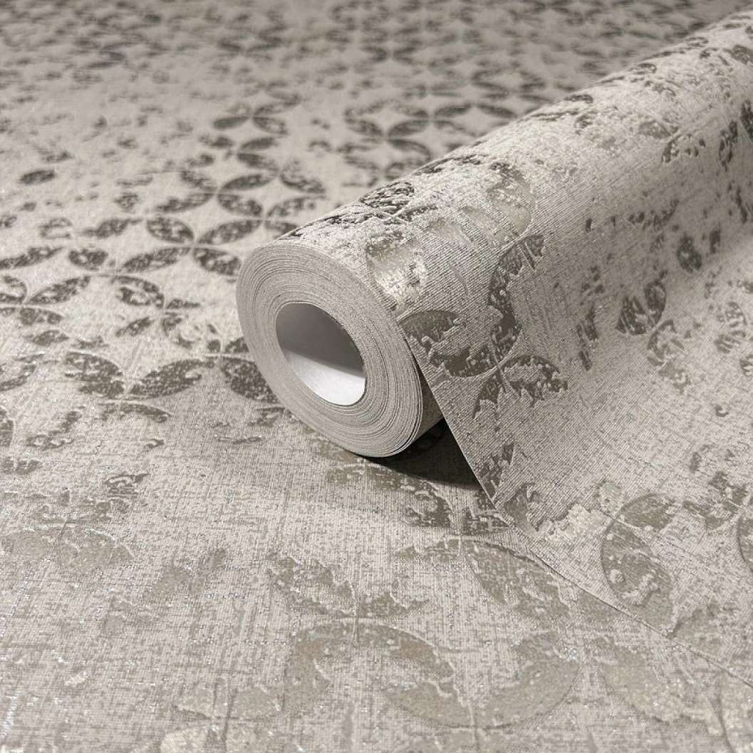 Vinyl tapéta koptatott geometrikus mintával