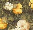 Virág mintás klasszikus stílusú tapéta sárgás színvilágban