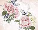 Virág mintás vlies fali poszter rózsaszín rózsa mintával
