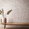 Virág sziluett mintás krém és metálos beige színű elegáns design tapéta