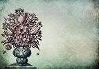 Virágmintás fali poszter klasszikus barokk mintás alapon 368x254 vlies