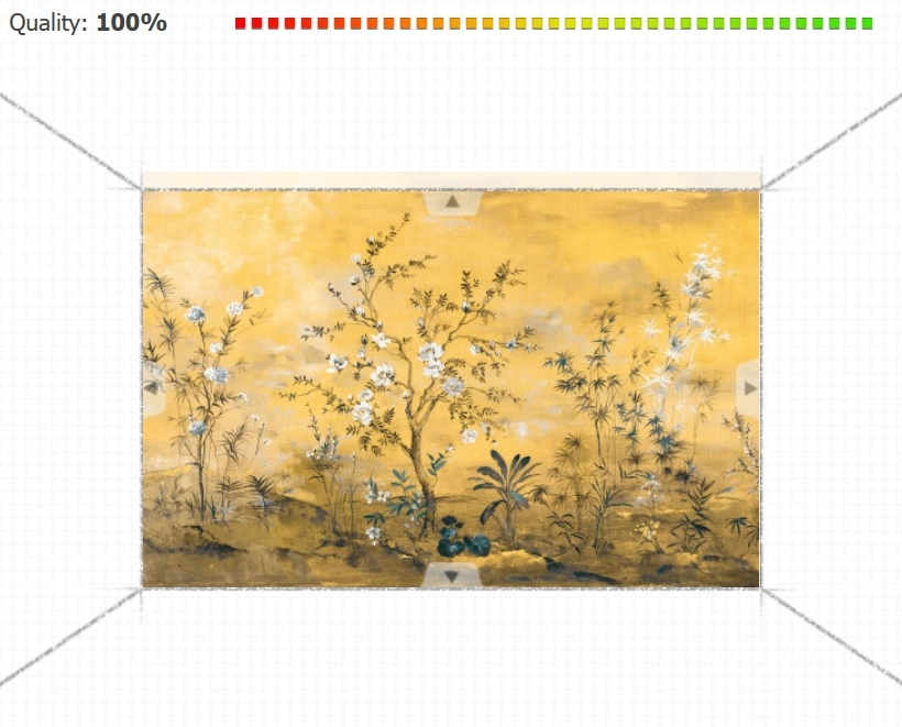 Vlies fali poszter sárga színben trendi botanikus mintával egyedi méretben 320x205