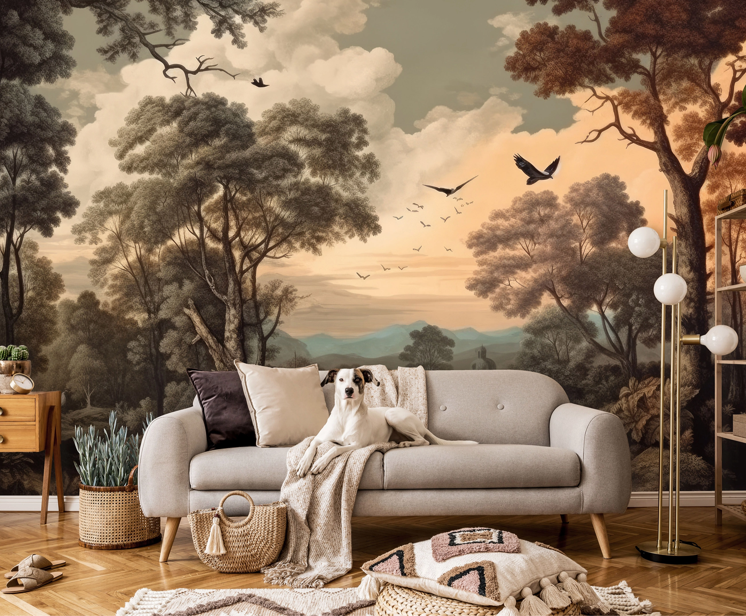 Vlies fotótapéta festmény hatású tájkép mintával 312x219 vlies