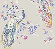 Vlies páva mintás dekor tapéta