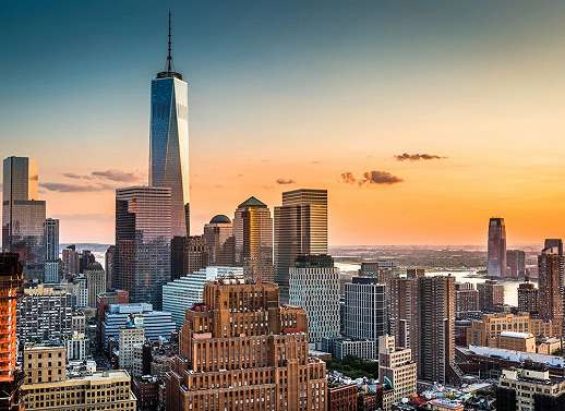 Vlies poszer tapéta Manhattan felhőkarcolók látképével
