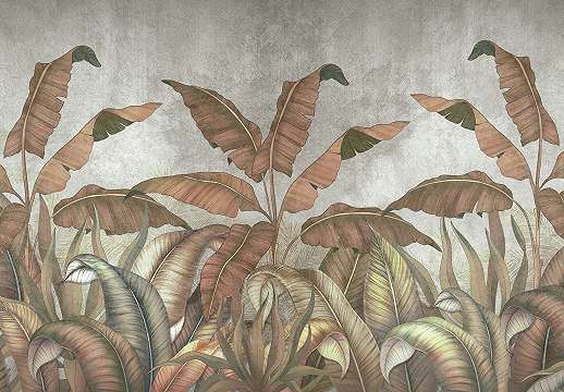 Vlies poszter tapéta óriás pálmeleveles modern trópusi botanikus mintával 368x254 vlies
