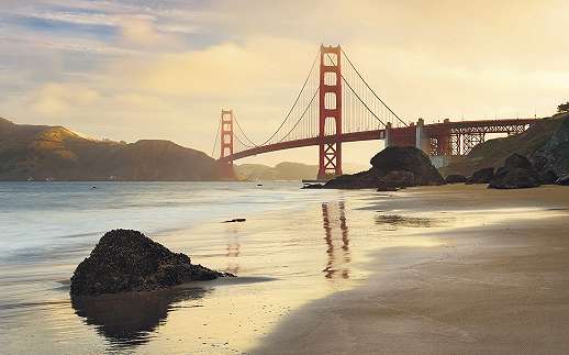 Vlies poszter tapéta San Francisco Golden Gate híd látképével