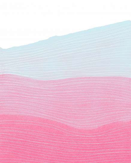 Vlies posztertapéta színes rozsaszín hullám mintával