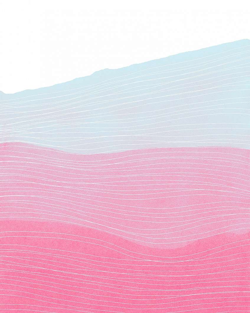 Vlies poszter színes rozsaszín hullám mintával