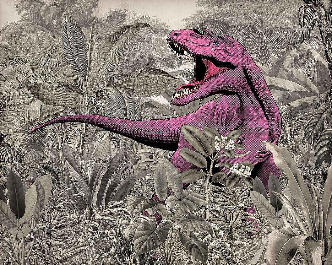 Vlies T-rex mintás fali poszter gyerekszobába