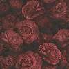 Vörös rózsa mintás vintage hangulatú mosható vinyl tapéta