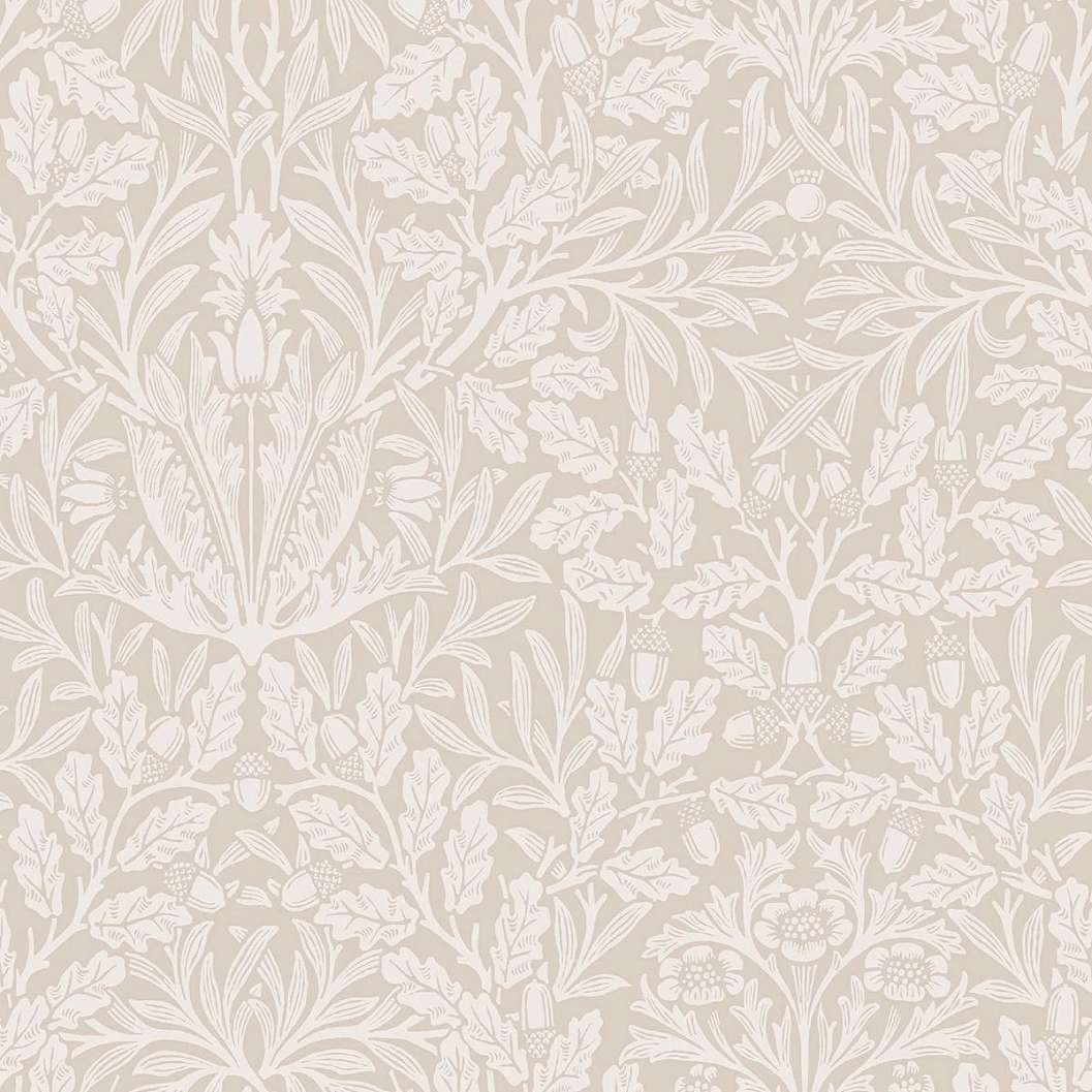 William Morris dekor tapéta beige levél és makk mintával