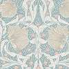 William Morris dekor tapéta kék alapon beige virág mintával