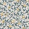 William Morris dekor tapéta kék és beige gránátalma és madár mintával