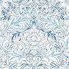 William Morris design tapéta kék romantikus virágos mintával