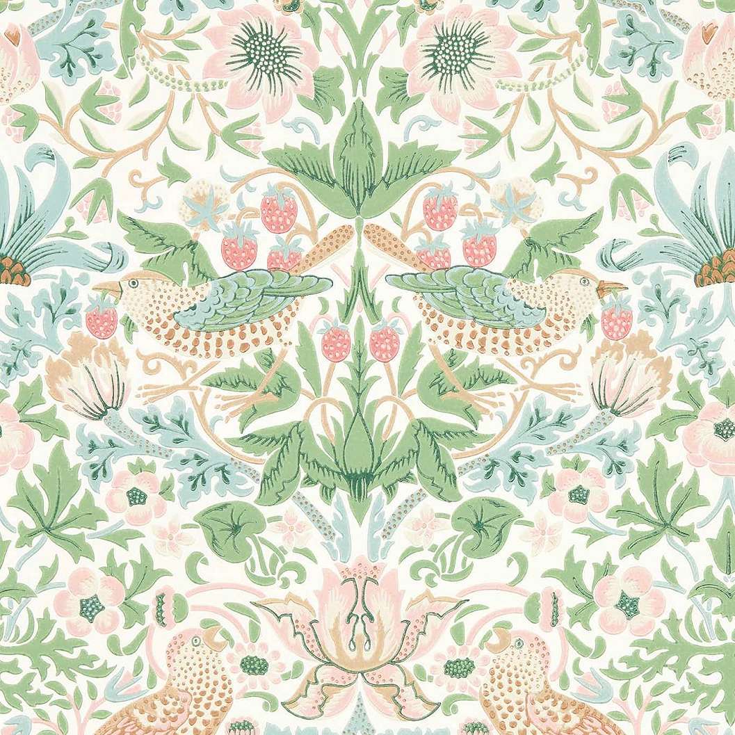William Morris design tapéta klasszukus angol virág madár mintával