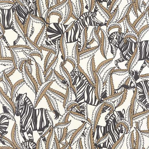 Zebra mintás design tapéta fekete fehér arany színvilágban