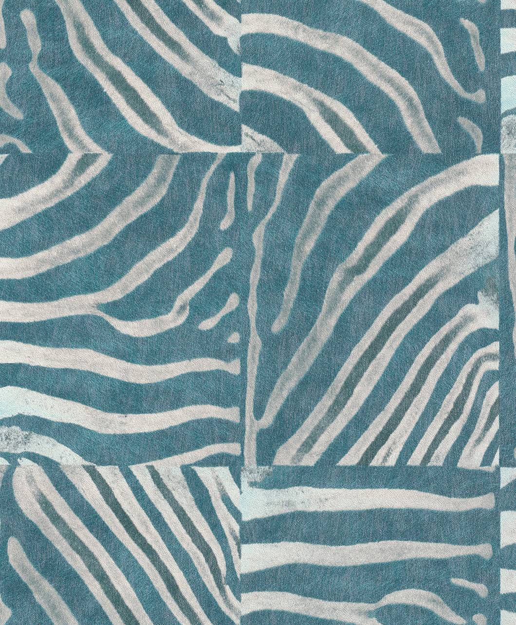 Zebra mintás friss türkiz zöld színű tapéta
