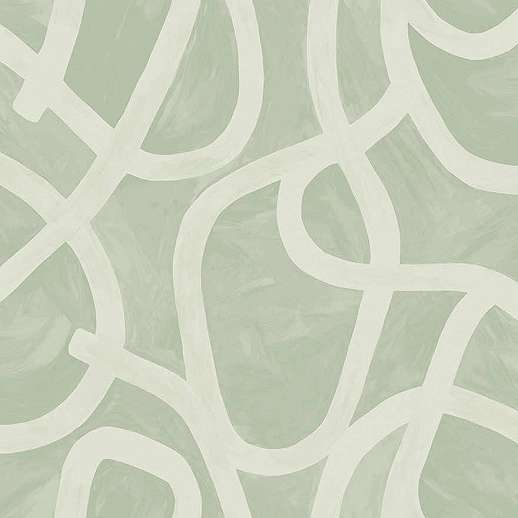 Zöld absztrakt vonalas mintás dekor tapéta