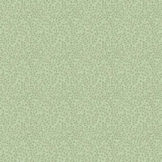 Zöld apró provence levél mintás vlies olasz design tapéta
