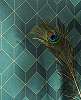 Zöld art deco geometrikus mintás prémium design tapéta