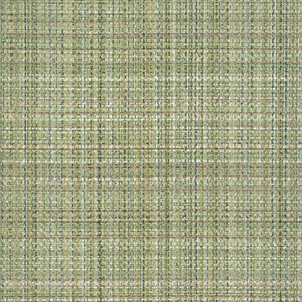 Zöld dekor tapéta erős textilhatású mintával