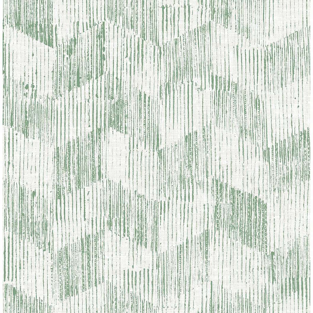 Zöld dekor tapéta skandi stílusú geometriai mintával