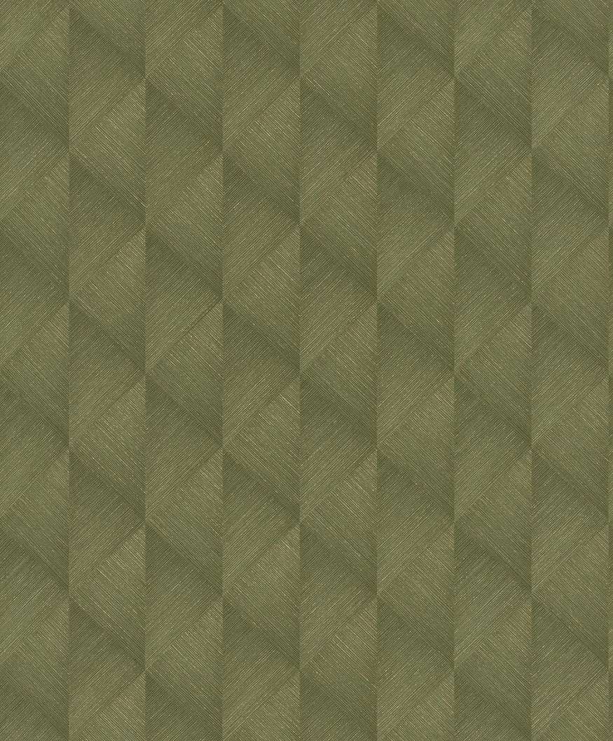 Zöld dekor tapéta struktúrált geometrikus mintával
