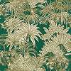 Zöld dzsungel mintás dekor tapéta kaméleon tukán mintával
