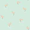 Zöld flamingó mintás gyerek tapéta