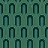 Zöld geometrikus boltív mintás vlies design tapéta