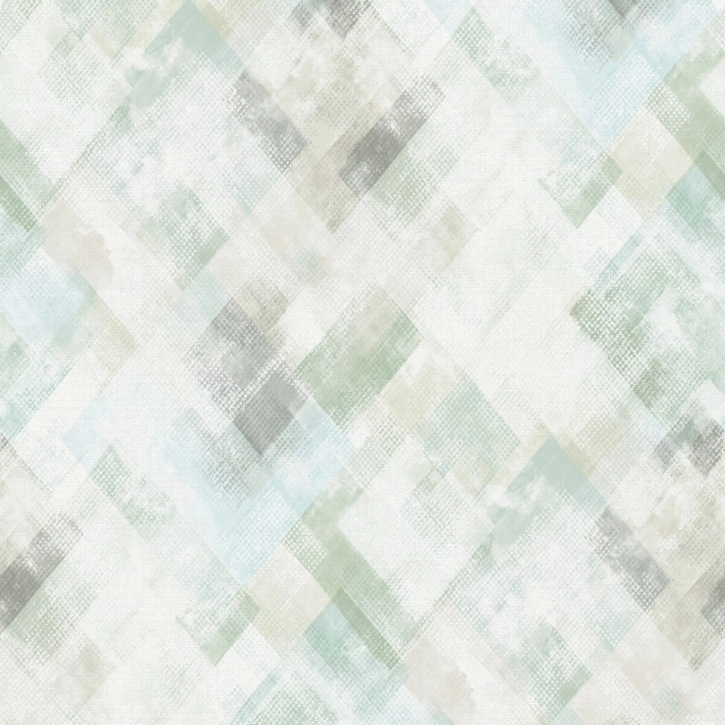 Zöld geometrikus mintás vinyl tapéta