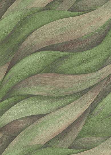 Zöld hullám mintás modern dekor tapéta struktúrált felülettel
