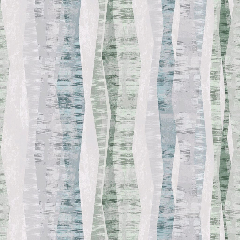 Zöld kék hullám mintás vinyl tapéta