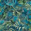 Zöld kék trendi botanikus mintás vlies design tapéta