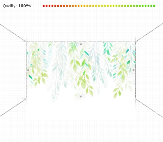 Zöld levélmintás vlies poszter egyedi 500cm széles és 260cm magas méretben