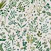 Zöld mezei virágmintás vlies angol design tapéta