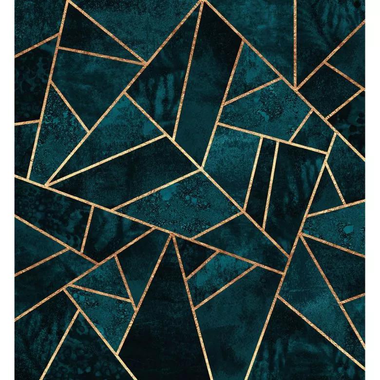 Zöld modern geometrikus mintás fali poszter