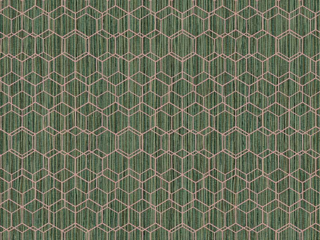 Zöld modern geometrikus mintás mosható design tapéta