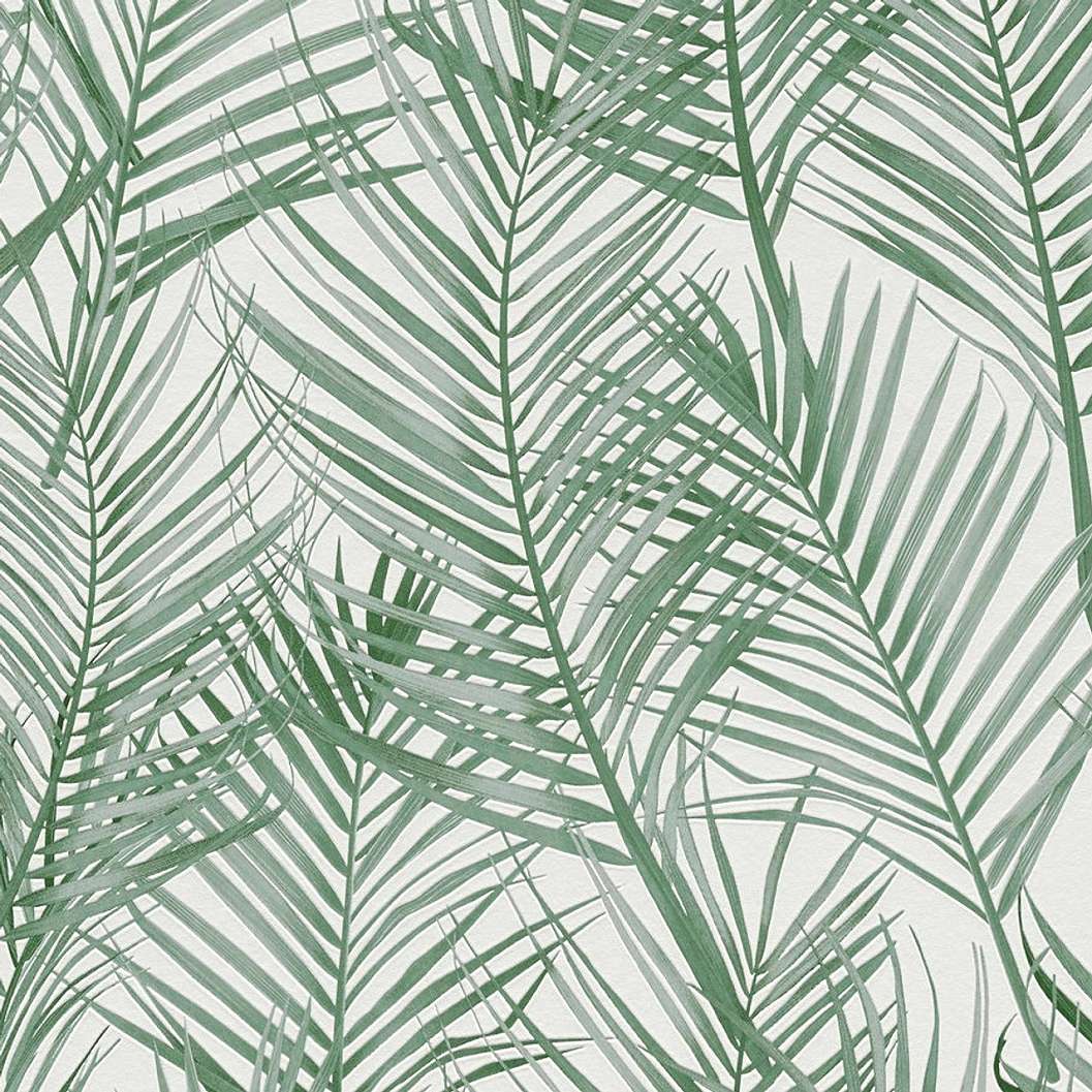 Zöld pálmalevél mintás vlies dekor tapéta
