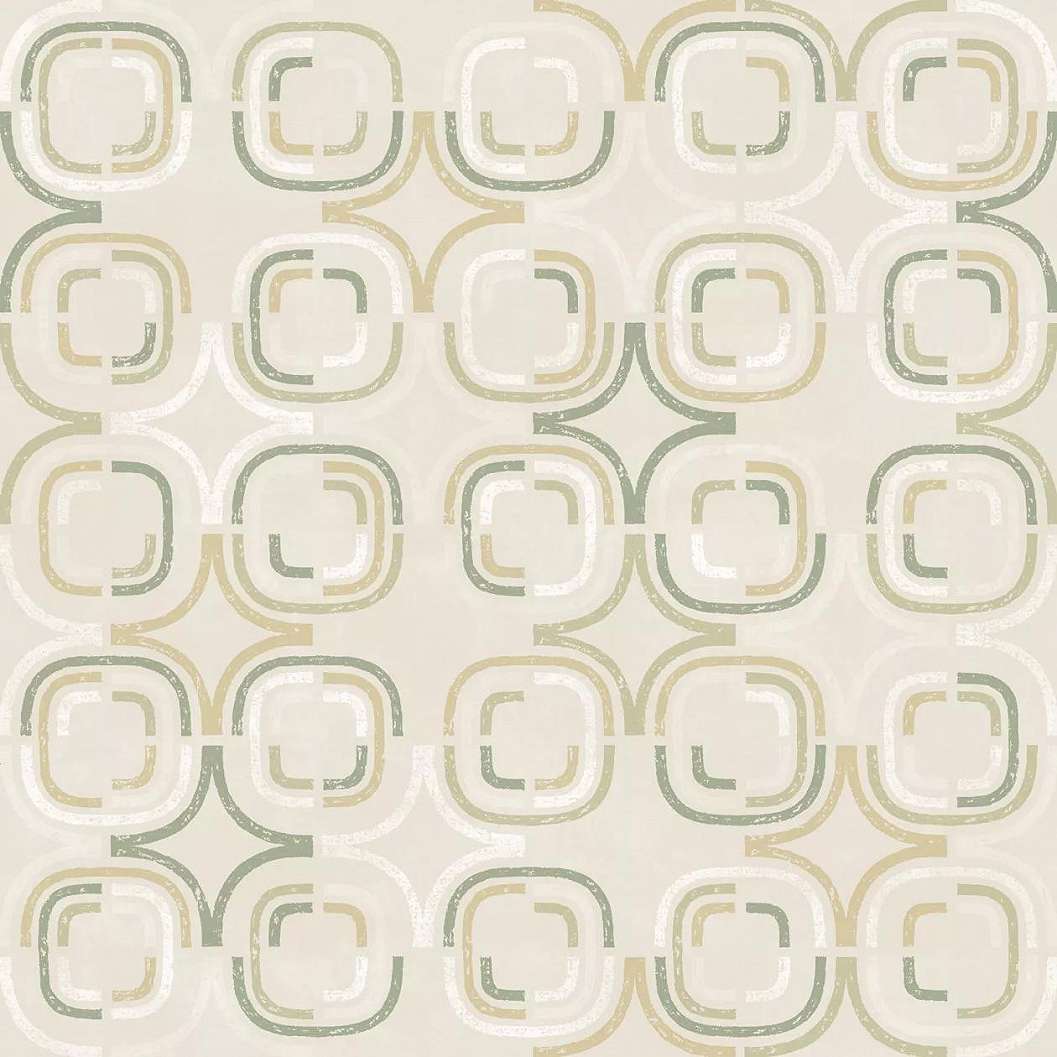 Zöld retro tapéta geometrikus mintával